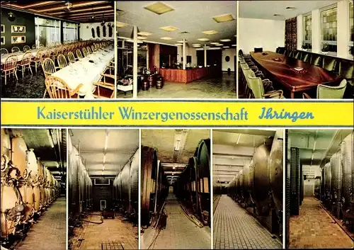 Ak Ihringen am Kaiserstuhl, Kaiserstühler Winzergenossenschaft, Saal, Weinkeller