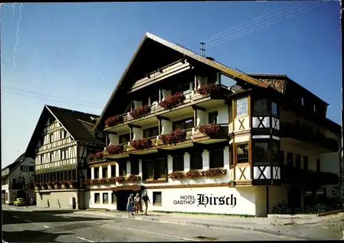 Ak Loßburg im Schwarzwald, Hotel-Gasthof Hirsch, Außenansicht, Fachwerkhaus