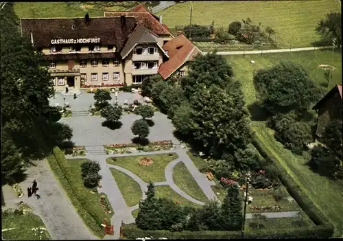 Ak Saig Lenzkirch im Schwarzwald, Gasthof Hochfirst, Luftaufnahme