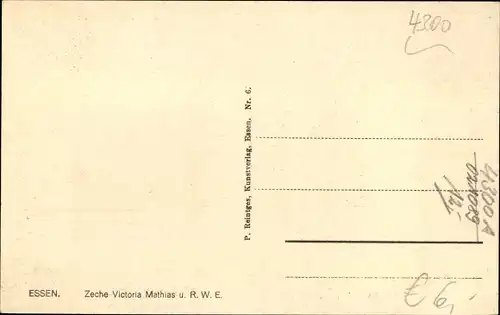 Ak Essen im Ruhrgebiet Nordrhein Westfalen, Zeche Victoria Mathias