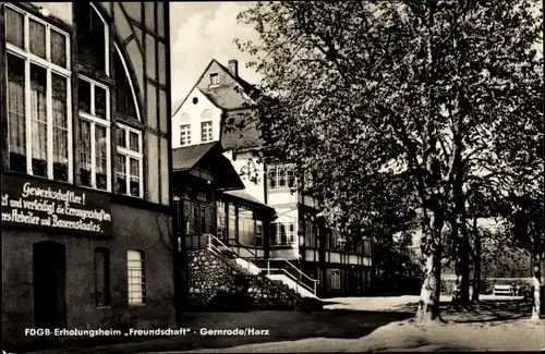 Ak Gernrode Quedlinburg im Harz, FDGB-Erholungsheim Freundschaft