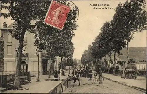 Ak Toul Meurthe et Moselle, Avenue de la Gare