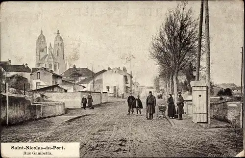 Ak Saint Nicolas von Port Meurthe und Moselle, Rue Gambetta