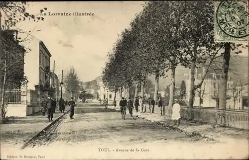 Ak Toul Meurthe et Moselle, Avenue de la Gare