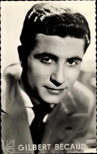 Ak Schauspieler Gilbert Bécaud, Portrait