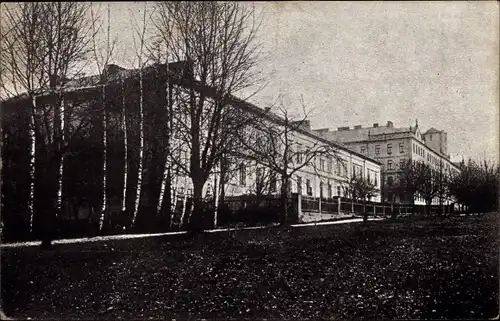 Ak Turnov Turnau Reg. Reichenberg, Kaserne, Straßenpartie