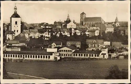 Ak Turnov Turnau Reg. Reichenberg, Teilansicht, Kirchen, Häuser