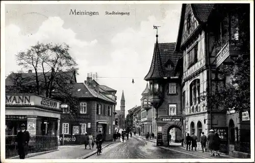 Ak Meiningen in Thüringen, Stadteingang