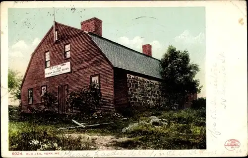 Ak York Maine USA, altes Gefängnis