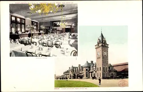 Ak Portland Beach Maine USA, Union Station, Esszimmer