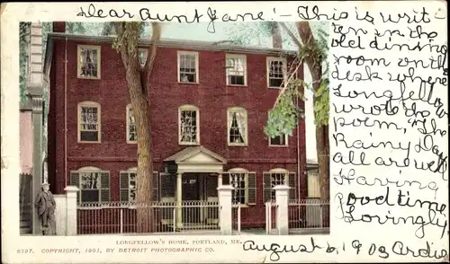 Ak Portland Maine USA, Longfellow House