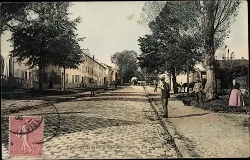 Ak Franconville Val d Oise, Saint Marc, La Grande Rue