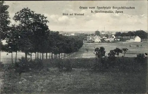 Ak Fürstenwalde an der Spree, Sportplatz Bergschlösschen, Westend