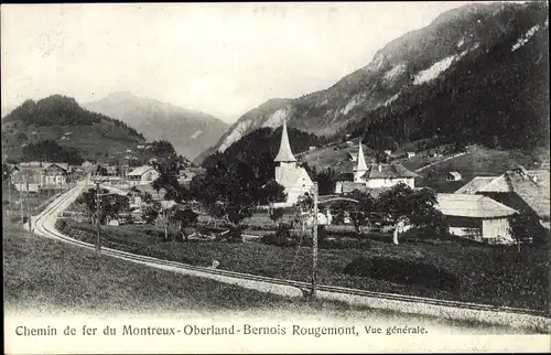 Ak Montreux Kanton Waadt Schweiz, Chemin de fer Montreux-Oberland-Bernois Rougemont