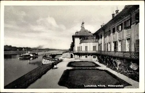 Ak Dresden Pillnitz Elbe, Lustschloss, Wasserpalais