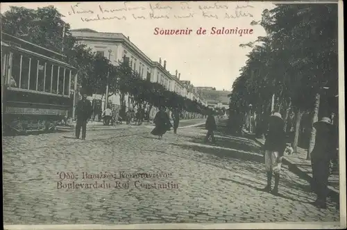 Postkarte Thessaloniki Thessaloniki Griechenland, Boulevard du Roi Constantin