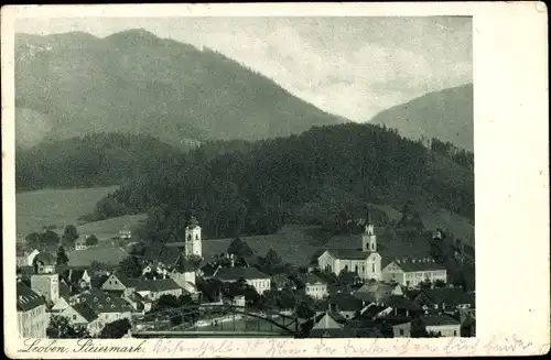 Ak Leoben Steiermark, Teilansicht