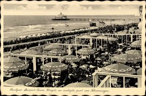 Ak Scheveningen Den Haag Südholland, Restaurant, Paviljoen en Terras Seinpost