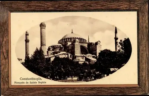 Passepartout Ak Konstantinopel Istanbul Türkei, Hagia Sophia Moschee