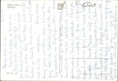 Ak Gera in Thüringen, Rathaus
