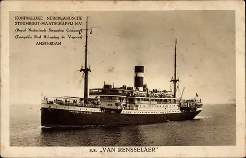 Ak Dampfer Van Rensselaer, Royal Netherlands Steamship Co.