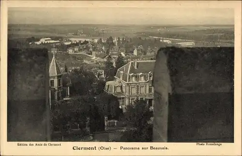 Ak Clermont Oise, Panorama von Beauvais