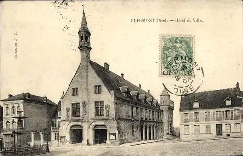 Ak Clermont Oise, Rathaus