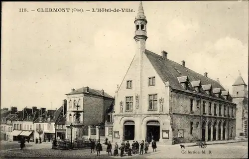 Ak Clermont Oise, Rathaus