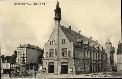 Ak Clermont Oise, Rathaus