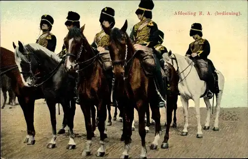 Ak Niederländische Soldaten in Uniformen, Kavallerie