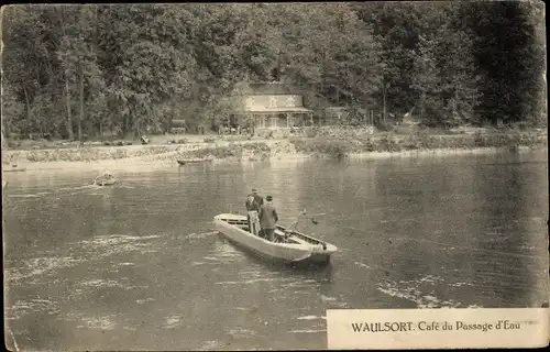 Ak Waulsort Hastière Wallonie Namur, Café du Passage d'Eau