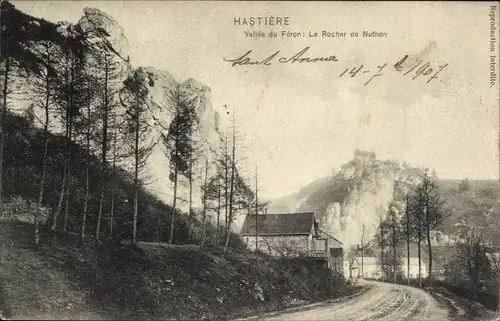 Ak Hastière Wallonie Namur, Vallee du Feron, Le Rocher de Nuthon
