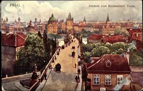 Ak Praha Prag Tschechien, Altstadt vom Kleinseitner Turm