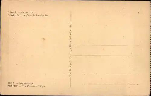 Ak Praha Prag Tschechien, Karlsbrücke