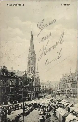 Ak Gelsenkirchen im Ruhrgebiet, Neumarkt