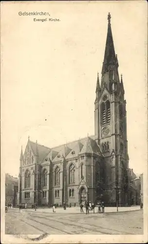 Ak Gelsenkirchen im Ruhrgebiet, evangel. Kirche