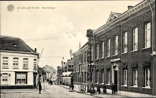 Ak Sint Gillis Waas Ostflandern, Kerkstraat