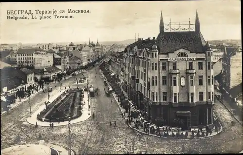 Ak Beograd Belgrad Serbischer Terazije-Platz