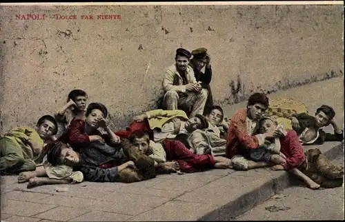 Ak Napoli Neapel Campania, Kinder, Gruppenbild