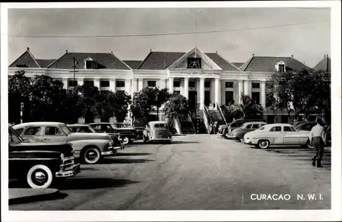 Ak Curaçao Niederländische Antillen Karibik, Gemeindegebäude