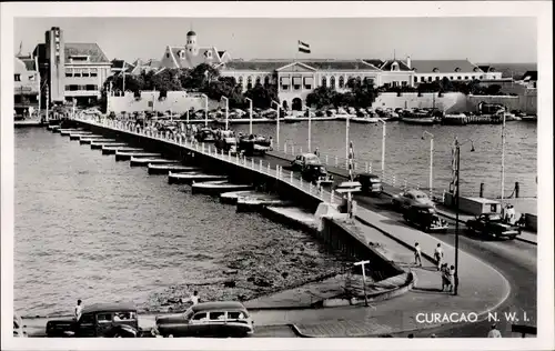 Ak Curaçao, Pontonbrücke, Residenz des Gouverneurs