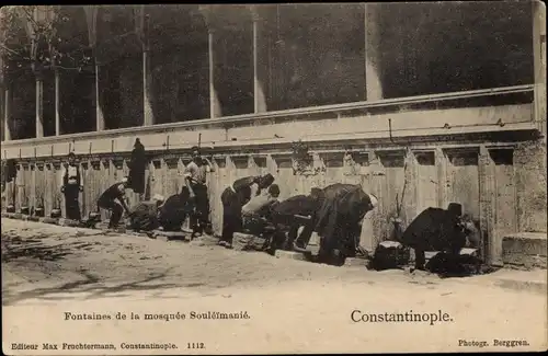 Ak Konstantinopel Istanbul Türkei, Fontaines de la mosquee Souleimanie