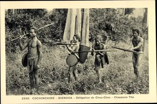 Ak Bienhoa Cochinchina Vietnam, Chua Chan Delegation, Tho Hunters, Jäger