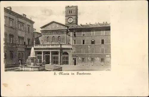 Ak Trastevere Roma Rom Lazio, Sankt Maria-Basilika