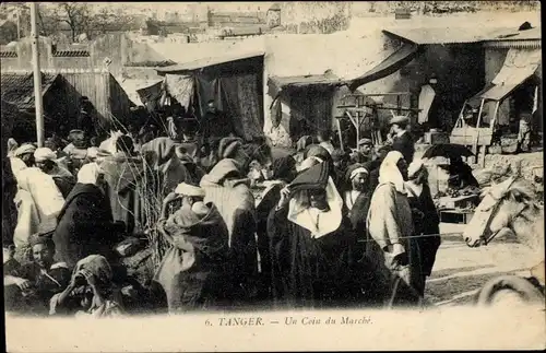 Ak Tanger Marokko, Eine Ecke des Marktes