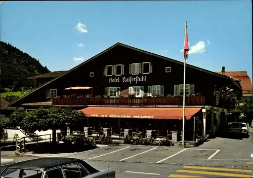 Ak Lungern Kaiserstuhl Kt. Aargau Schweiz, Hotel Restaurant Kaiserstuhl am Lungernsee