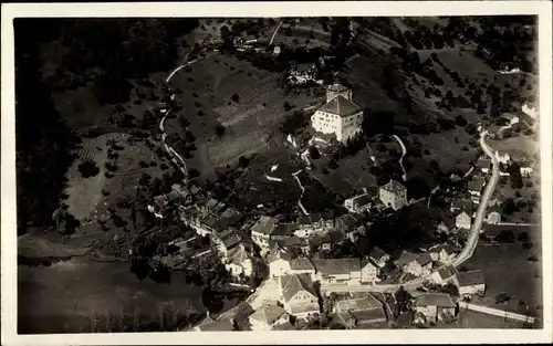 Ak Werdenberg Kanton Sankt Gallen, Schloss Werdenberg, Luftaufnahme