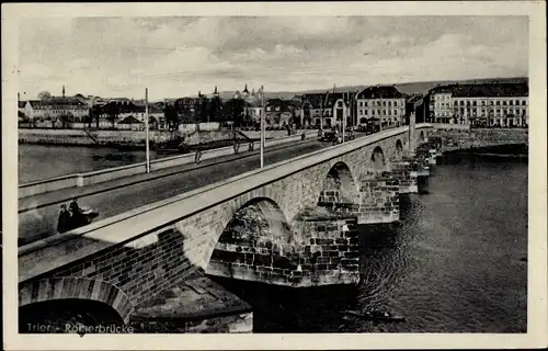 Ak Trier an der Mosel, Römerbrücke, Teilansicht