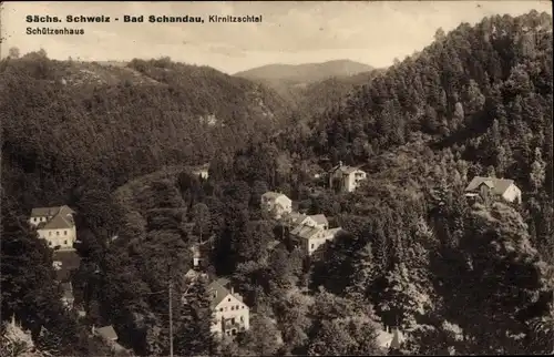 Ak Bad Schandau Sächsische Schweiz, Kirnitzschtal, Schützenhaus