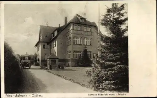 Ak Friedrichsbrunn Thale im Harz, Kurhaus Friedrichsbrunn-Frische, Außenansicht